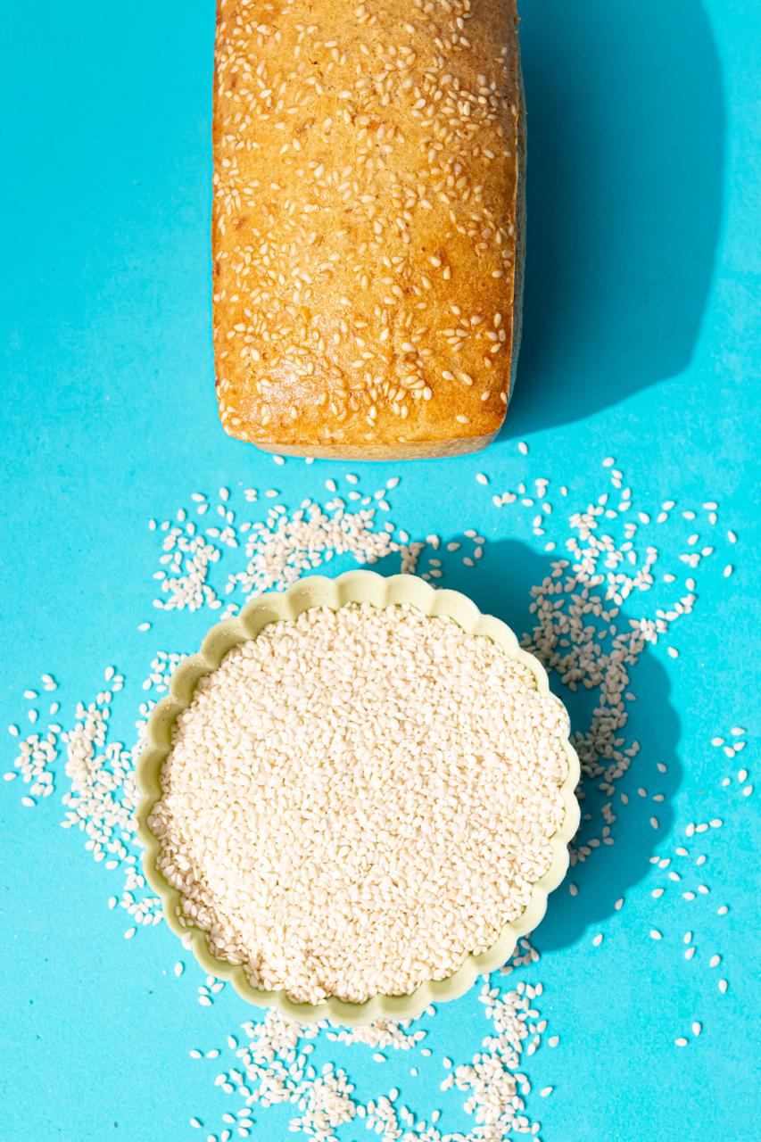 Sesame flour toast (جلوتن فري)توست السمسم