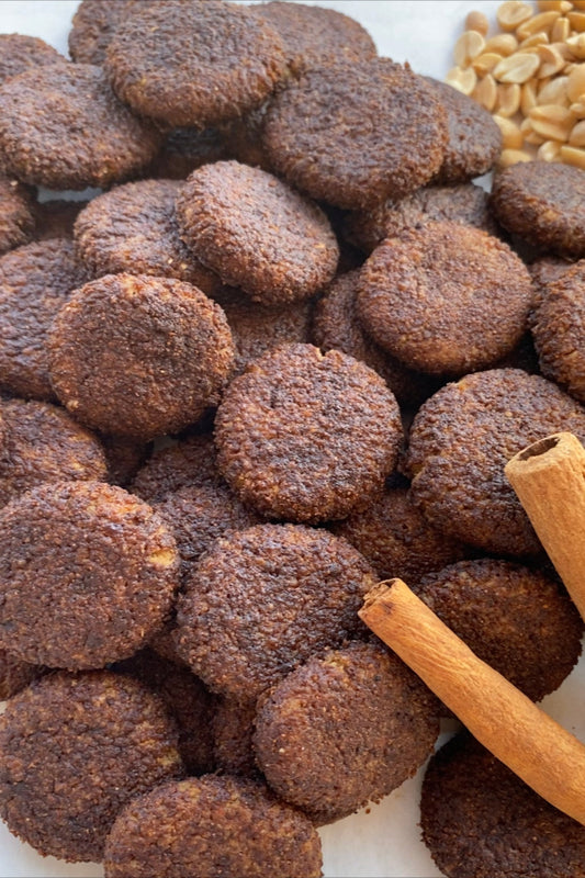 Peanut Butter and Cinnamon Cookies  (250 grams كوكيز زبده الفول السوداني و القرفة(/نباتي /جلوتين فرى /لاكتوز فرى )