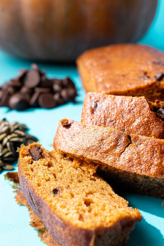 Pumpkin toast with chocolate chips(جلوتن فري) توست  بالقرع العسلي وحبوب الشوكولاته