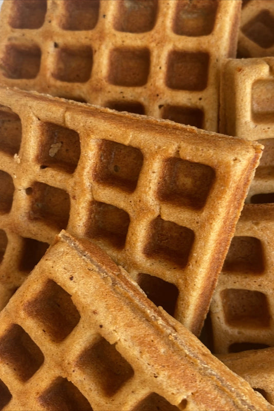 Waffles with oats & cinnamon وافلز الشوفان  بالقرفة